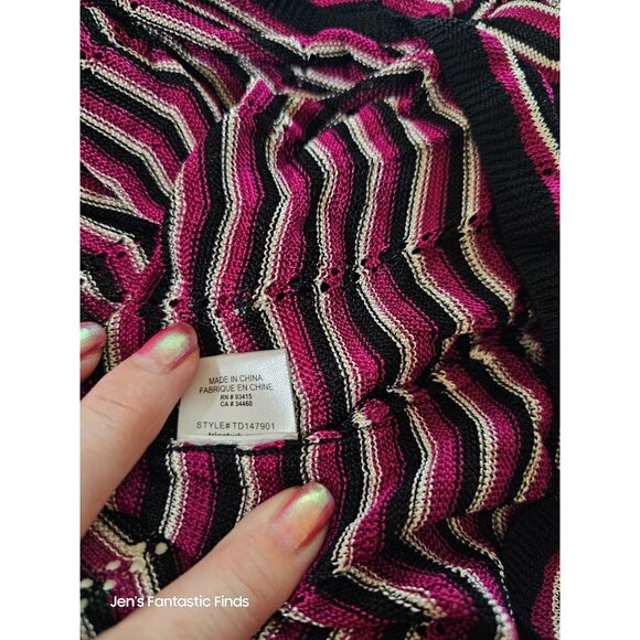 Trina Turk Chevron Belted Sweater Dress w/ Slip M NWT - Picture 7 of 7